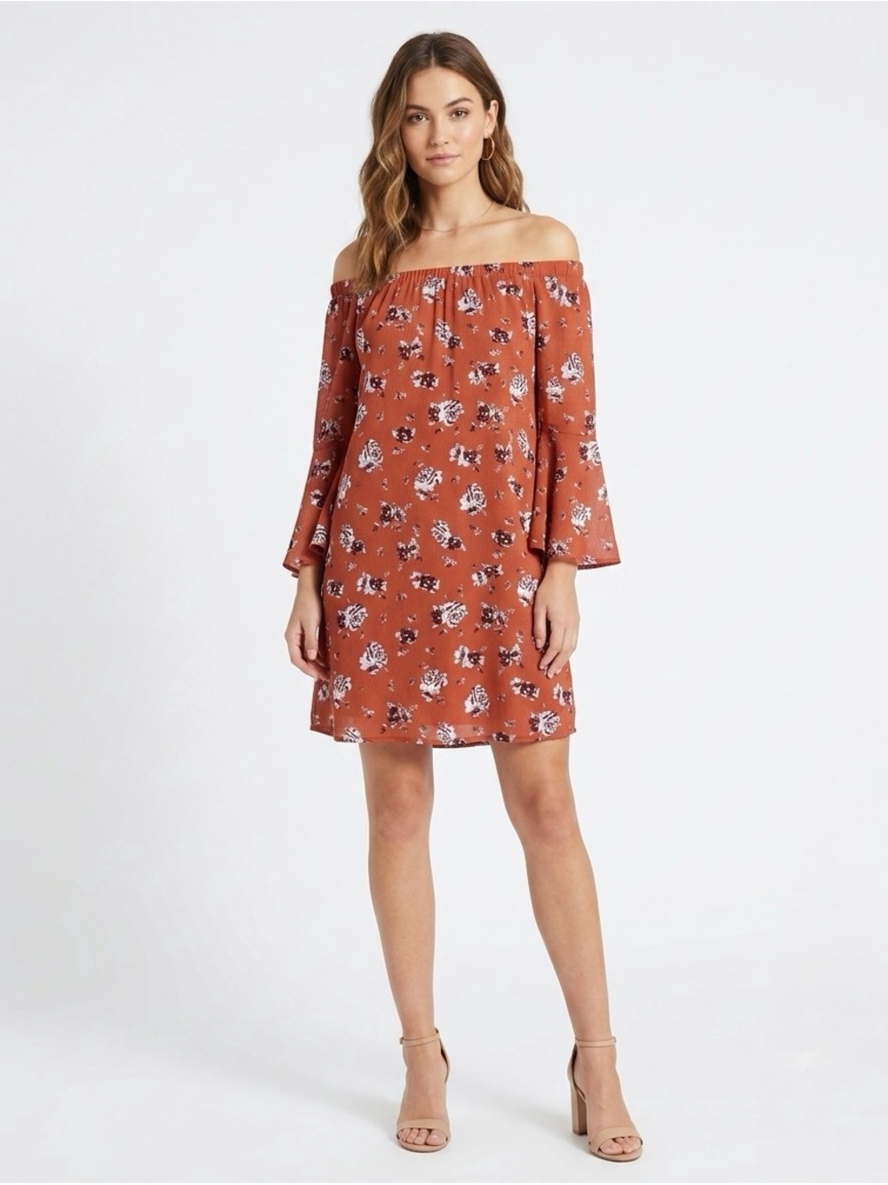 [Love J] Floral Off The Shoulder Dress